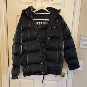 Super Puff Black Puffer Jacket